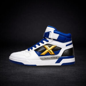 Blue/White High-Top Sneaker